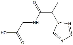 2-[2-(1H-1,2,4-triazol-1-yl)propanamido]acetic acid 结构式