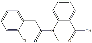 2-[2-(2-chlorophenyl)-N-methylacetamido]benzoic acid 结构式