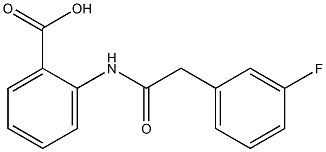 2-[2-(3-fluorophenyl)acetamido]benzoic acid 结构式