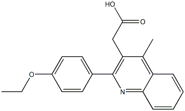 2-[2-(4-ethoxyphenyl)-4-methylquinolin-3-yl]acetic acid 结构式