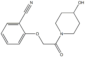 2-[2-(4-hydroxypiperidin-1-yl)-2-oxoethoxy]benzonitrile 结构式