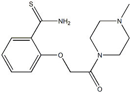 2-[2-(4-methylpiperazin-1-yl)-2-oxoethoxy]benzenecarbothioamide 结构式