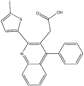 2-[2-(5-methylthiophen-2-yl)-4-phenylquinolin-3-yl]acetic acid 结构式