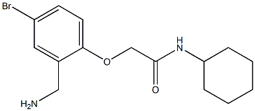 2-[2-(aminomethyl)-4-bromophenoxy]-N-cyclohexylacetamide 结构式