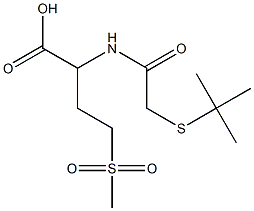 2-[2-(tert-butylsulfanyl)acetamido]-4-methanesulfonylbutanoic acid 结构式