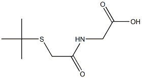 2-[2-(tert-butylsulfanyl)acetamido]acetic acid 结构式
