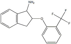 2-[2-(trifluoromethyl)phenoxy]-2,3-dihydro-1H-inden-1-amine 结构式