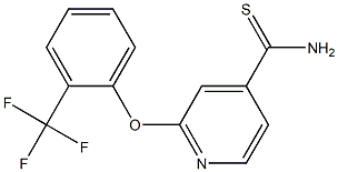 2-[2-(trifluoromethyl)phenoxy]pyridine-4-carbothioamide 结构式