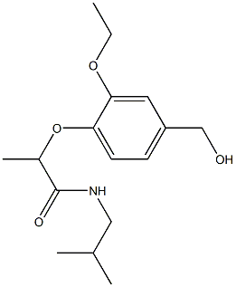 2-[2-ethoxy-4-(hydroxymethyl)phenoxy]-N-(2-methylpropyl)propanamide 结构式