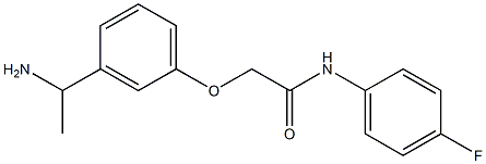 2-[3-(1-aminoethyl)phenoxy]-N-(4-fluorophenyl)acetamide 结构式