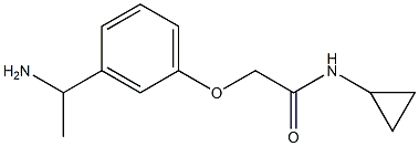 2-[3-(1-aminoethyl)phenoxy]-N-cyclopropylacetamide 结构式