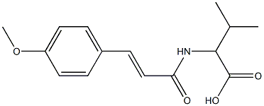 2-[3-(4-methoxyphenyl)prop-2-enamido]-3-methylbutanoic acid 结构式