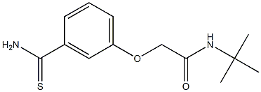 2-[3-(aminocarbonothioyl)phenoxy]-N-(tert-butyl)acetamide 结构式