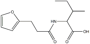 2-[3-(furan-2-yl)propanamido]-3-methylpentanoic acid 结构式