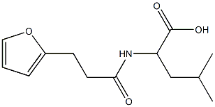 2-[3-(furan-2-yl)propanamido]-4-methylpentanoic acid 结构式