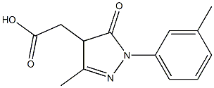 2-[3-methyl-1-(3-methylphenyl)-5-oxo-4,5-dihydro-1H-pyrazol-4-yl]acetic acid 结构式