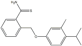 2-[3-methyl-4-(propan-2-yl)phenoxymethyl]benzene-1-carbothioamide 结构式