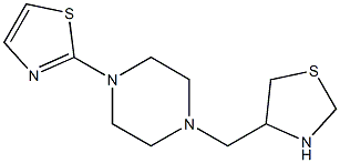 2-[4-(1,3-thiazolidin-4-ylmethyl)piperazin-1-yl]-1,3-thiazole 结构式