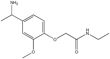 2-[4-(1-aminoethyl)-2-methoxyphenoxy]-N-ethylacetamide 结构式