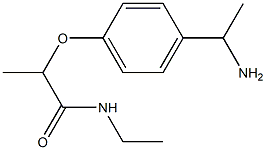 2-[4-(1-aminoethyl)phenoxy]-N-ethylpropanamide 结构式