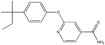 2-[4-(2-methylbutan-2-yl)phenoxy]pyridine-4-carbothioamide 结构式