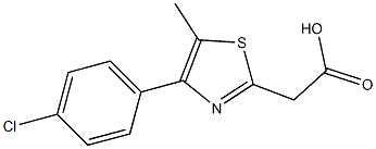 2-[4-(4-chlorophenyl)-5-methyl-1,3-thiazol-2-yl]acetic acid 结构式