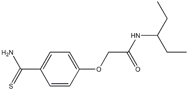 2-[4-(aminocarbonothioyl)phenoxy]-N-(1-ethylpropyl)acetamide 结构式