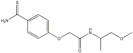 2-[4-(aminocarbonothioyl)phenoxy]-N-(2-methoxy-1-methylethyl)acetamide 结构式