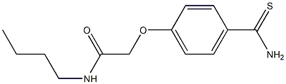 2-[4-(aminocarbonothioyl)phenoxy]-N-butylacetamide 结构式