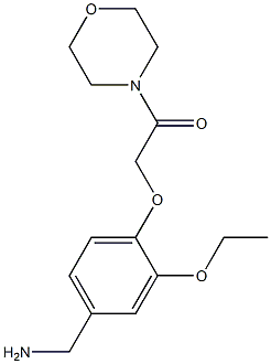 2-[4-(aminomethyl)-2-ethoxyphenoxy]-1-(morpholin-4-yl)ethan-1-one 结构式