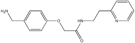 2-[4-(aminomethyl)phenoxy]-N-(2-pyridin-2-ylethyl)acetamide 结构式