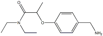 2-[4-(aminomethyl)phenoxy]-N,N-diethylpropanamide 结构式