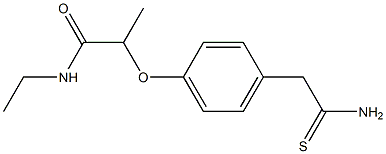 2-[4-(carbamothioylmethyl)phenoxy]-N-ethylpropanamide 结构式