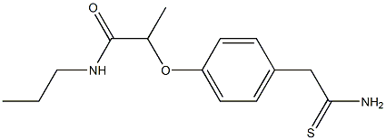 2-[4-(carbamothioylmethyl)phenoxy]-N-propylpropanamide 结构式