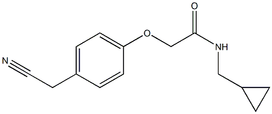 2-[4-(cyanomethyl)phenoxy]-N-(cyclopropylmethyl)acetamide 结构式