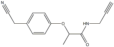 2-[4-(cyanomethyl)phenoxy]-N-(prop-2-yn-1-yl)propanamide 结构式