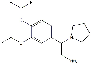 2-[4-(difluoromethoxy)-3-ethoxyphenyl]-2-(pyrrolidin-1-yl)ethan-1-amine 结构式