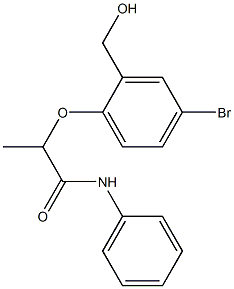 2-[4-bromo-2-(hydroxymethyl)phenoxy]-N-phenylpropanamide 结构式