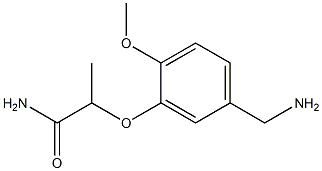 2-[5-(aminomethyl)-2-methoxyphenoxy]propanamide 结构式