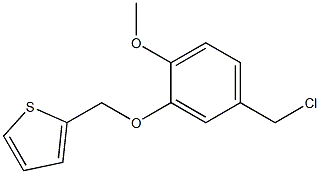 2-[5-(chloromethyl)-2-methoxyphenoxymethyl]thiophene 结构式