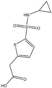 2-[5-(cyclopropylsulfamoyl)thiophen-2-yl]acetic acid 结构式