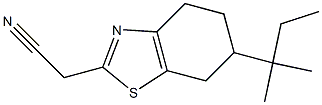 2-[6-(2-methylbutan-2-yl)-4,5,6,7-tetrahydro-1,3-benzothiazol-2-yl]acetonitrile 结构式
