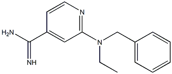 2-[benzyl(ethyl)amino]pyridine-4-carboximidamide 结构式