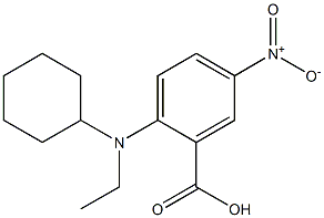 2-[cyclohexyl(ethyl)amino]-5-nitrobenzoic acid 结构式