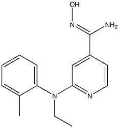 2-[ethyl(2-methylphenyl)amino]-N'-hydroxypyridine-4-carboximidamide 结构式