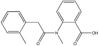 2-[N-methyl-2-(2-methylphenyl)acetamido]benzoic acid 结构式