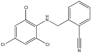 2-{[(2,4,6-trichlorophenyl)amino]methyl}benzonitrile 结构式