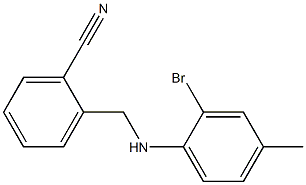 2-{[(2-bromo-4-methylphenyl)amino]methyl}benzonitrile 结构式