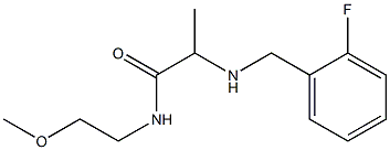 2-{[(2-fluorophenyl)methyl]amino}-N-(2-methoxyethyl)propanamide 结构式