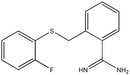 2-{[(2-fluorophenyl)sulfanyl]methyl}benzene-1-carboximidamide 结构式